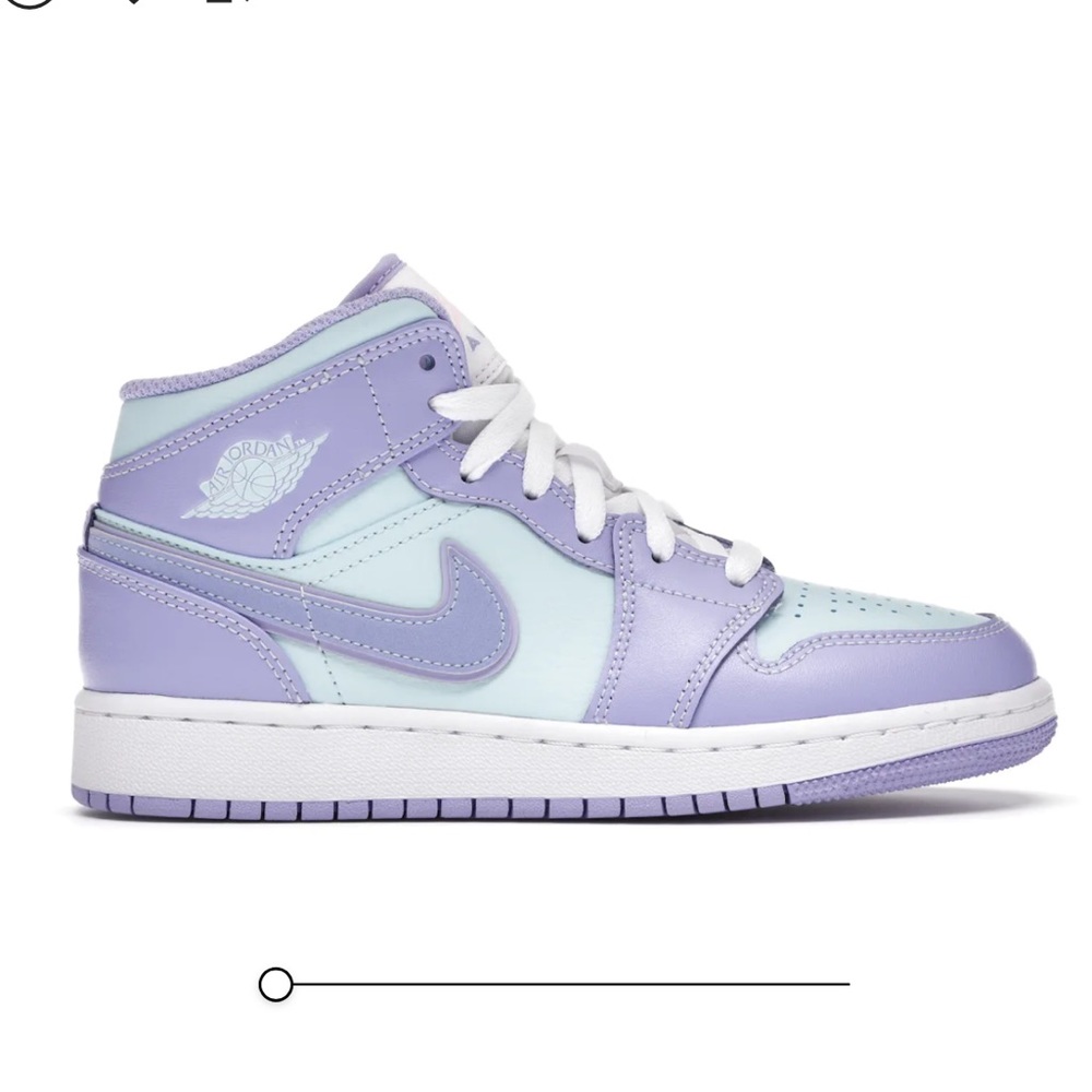 🚫SOLD🚫Jordan 1 Mid Purple Aqua NEW! Y6 or Women’s size 7.5